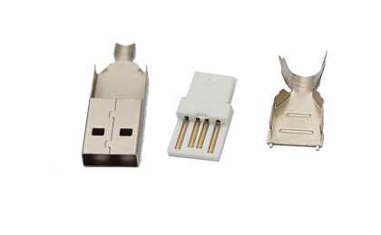 USB 2.0 A公焊线一体式